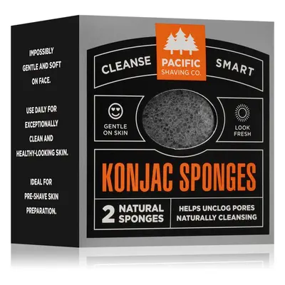 Pacific Shaving Konjac Sponges jemná exfoliační houbička na obličej 2 ks