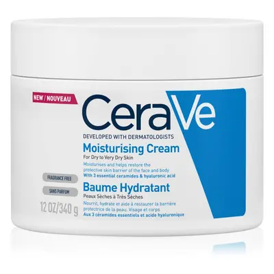 CeraVe Moisturizers hydratační krém na obličej a tělo pro suchou až velmi suchou pokožku 340 g