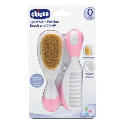 Chicco Baby Moments sada na vlasy 0m+ Pink 2 ks