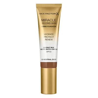 Max Factor Miracle Second Skin hydratační krémový make-up SPF 20 odstín 12 Neutral Deep 30 ml