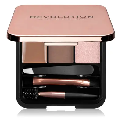 Makeup Revolution Brow Sculpt Kit sada pro dokonalé obočí odstín Brown 2.2 g