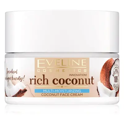 Eveline Cosmetics Rich Coconut výživný krém pro omlazení pleti s probiotiky 50 ml