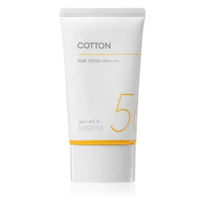 Missha All Around Safe Block Cotton Sun krém na opalování SPF 50+ pro citlivou a alergickou pleť