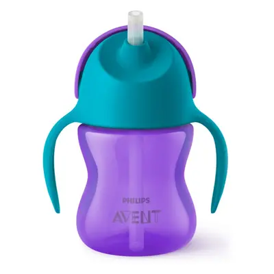 Philips Avent Cup with Straw hrnek s ohebným brčkem 9m+ Girl 200 ml