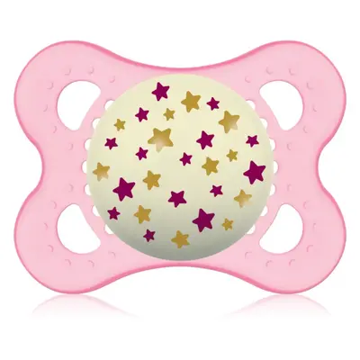 MAM Night 0+ months dudlík na noc Pink Stars 1 ks