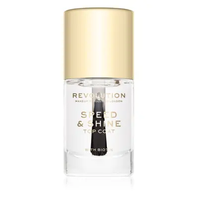 Makeup Revolution Speed & Shine rychleschnoucí lak na nehty průsvitný 10 ml