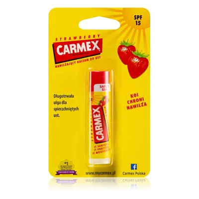 Carmex Strawberry hydratační balzám na rty v tyčince SPF 15 4.25 g