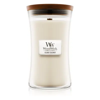 Woodwick Island Coconut vonná svíčka s dřevěným knotem 609.5 g