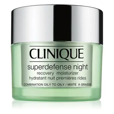 Clinique Superdefense™ Night Recovery Moisturizer hydratační noční krém proti vráskám pro mastno