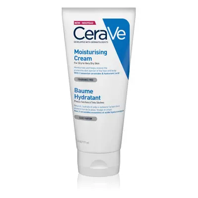 CeraVe Moisturizers hydratační krém na obličej a tělo pro suchou až velmi suchou pokožku 177 ml