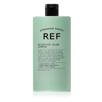 REF Weightless Volume Shampoo šampon pro jemné a zplihlé vlasy pro objem od kořínků 285 ml