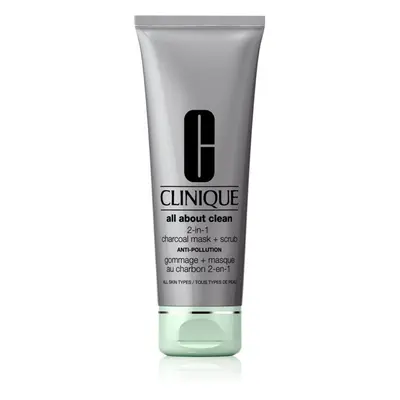 Clinique All About Clean 2-in-1 Charcoal Mask + Scrub čisticí pleťová maska 100 ml