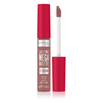 Rimmel Lasting Mega Matte lehká tekutá matná rtěnka 16h odstín Strapless 7,4 ml