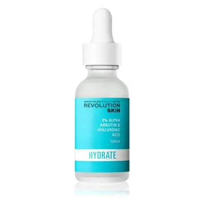 Revolution Skincare Hyaluronic Acid & 2% Alpha Arbutin rozjasňující hydratační sérum 30 ml