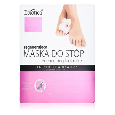 L’biotica Masks regenerační maska na chodidla ve formě ponožek 32 ml