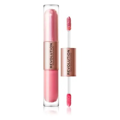 Makeup Revolution Double Up tekuté oční stíny 2 v 1 odstín Blissful Pink 2x2,2 ml