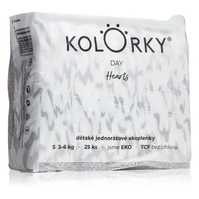 Kolorky Day Hearts jednorázové EKO pleny velikost S 3-6 Kg 25 ks