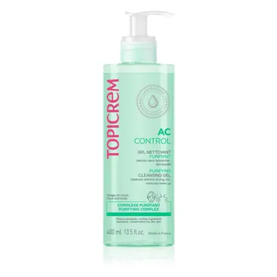 Topicrem AC Purifying Cleansing Gel hloubkově čisticí gel pro mastnou citlivou pleť 400 ml