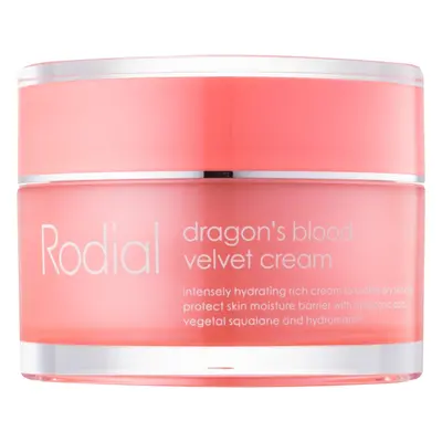 Rodial Dragon's Blood Velvet Cream pleťový krém s kyselinou hyaluronovou pro suchou pleť 50 ml