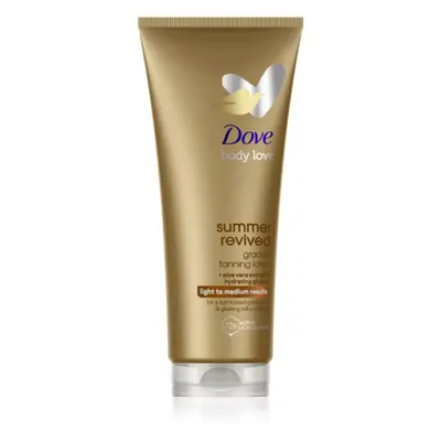 Dove DermaSpa Summer Revived samoopalovací tělové mléko odstín Light to Medium 200 ml