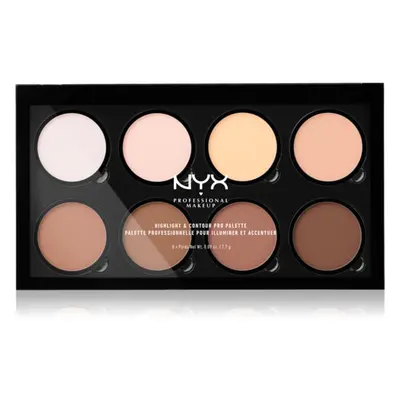 NYX Professional Makeup Highlight & Contour PRO konturovací paletka 8x2,7 g