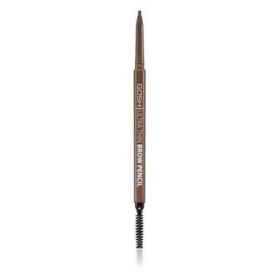 Gosh Ultra Thin precizní tužka na obočí s kartáčkem odstín 002 Greybrown 0,35 g