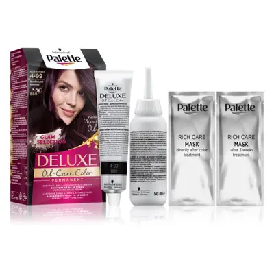 Schwarzkopf Palette Deluxe permanentní barva na vlasy odstín 4-99 880 Tmavě fialový 1 ks