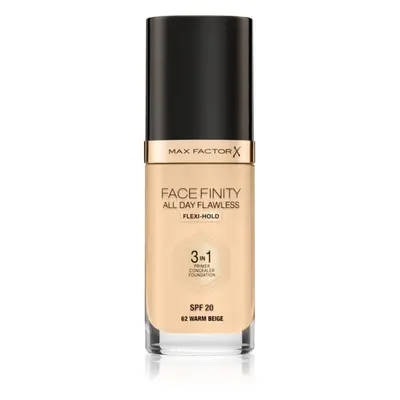 Max Factor Facefinity All Day Flawless dlouhotrvající make-up SPF 20 odstín 62 Warm Beige 30 ml