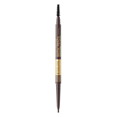 Eveline Cosmetics Micro Precise voděodolná tužka na obočí s kartáčkem 2 v 1 odstín 03 Dark Brown