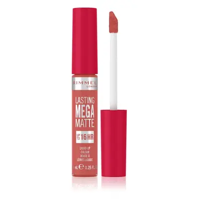 Rimmel Lasting Mega Matte lehká tekutá matná rtěnka 16h odstín Coral Sass 7,4 ml