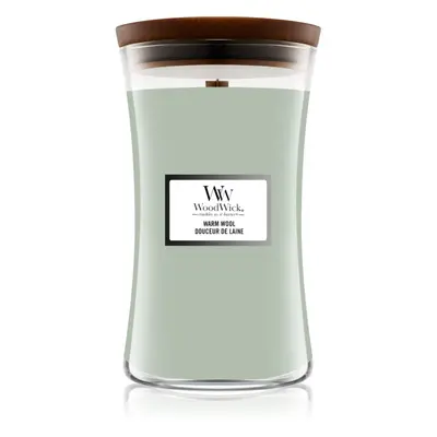 Woodwick Warm Wool vonná svíčka s dřevěným knotem 610 g