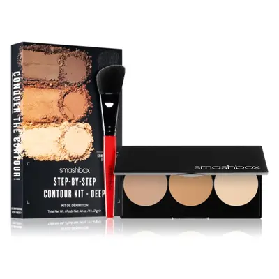 Smashbox Step By Step Contour Kit konturovací paletka se štětečkem odstín Light/Medium 11.47 g