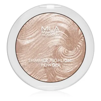 MUA Makeup Academy Shimmer kompaktní pudrový rozjasňovač odstín Radiant Cashmere 8 g