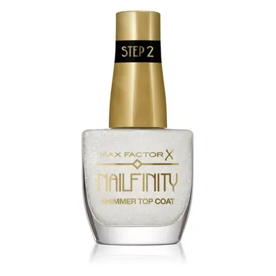 Max Factor Nailfinity Shimmer Top Coat gelový vrchní lak na nehty pro třpytivý lesk odstín 102 S