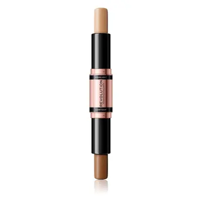 Makeup Revolution Fast Base oboustranná konturovací tyčinka odstín Medium 2x4,3 g