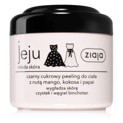 Ziaja Jeju Young Skin cukrový tělový peeling černý 200 ml