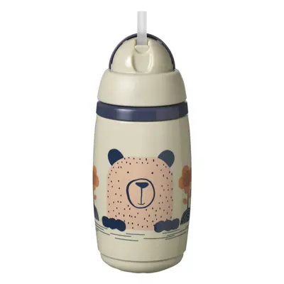 Tommee Tippee Superstar Insulated Straw Grey hrnek s brčkem pro děti 12m+ 266 ml