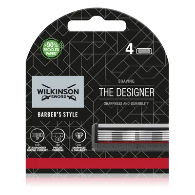 Wilkinson Sword Barbers Style The Architect náhradní břity 4 ks