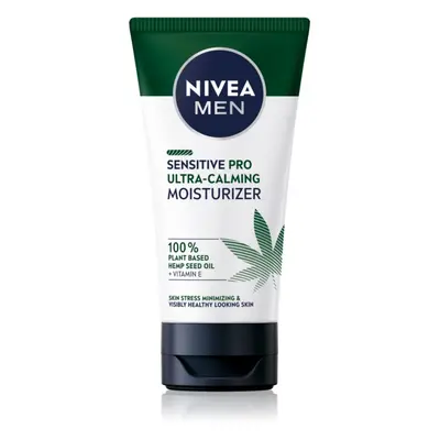 Nivea Men Sensitive Hemp zklidňující pleťový krém s konopným olejem pro muže 75 ml