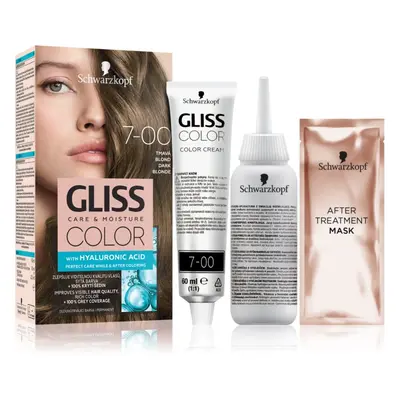 Schwarzkopf Gliss Color permanentní barva na vlasy odstín 7-00 Tmavá blond 1 ks