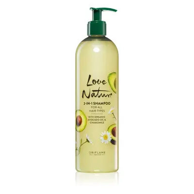 Oriflame Love Nature Organic Avocado Oil & Chamomile pečující šampon 2 v 1 500 ml