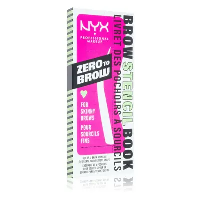 NYX Professional Makeup Zero To Brow Stencil Book šablony na obočí 01 Thin 4 ks