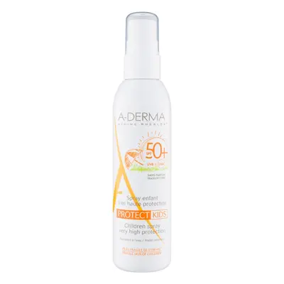 A-Derma Protect Kids ochranné opalovací mléko ve spreji SPF 50+ pro děti 200 ml