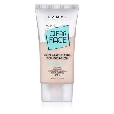 LAMEL OhMy Clear Face vysoce krycí make-up pro problematickou a mastnou pokožku odstín 402 40 ml