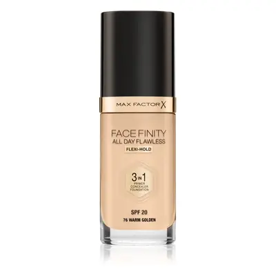 Max Factor Facefinity All Day Flawless dlouhotrvající make-up SPF 20 odstín 76 Warm Golden 30 ml