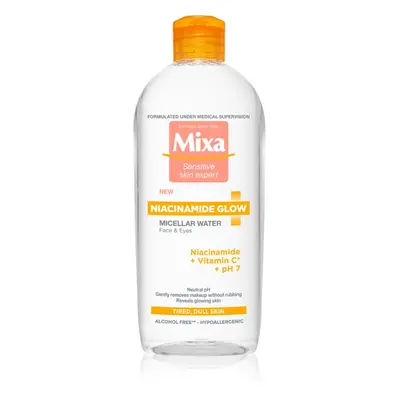 MIXA Niacinamide Glow micelární voda pro rozjasnění pleti 400 ml