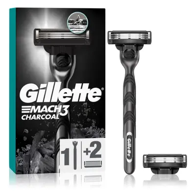 Gillette Mach3 Charcoal holicí strojek + náhradní břity 2 ks