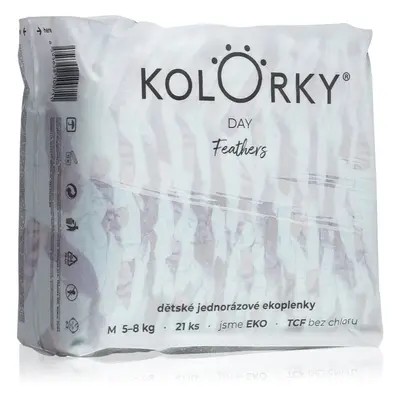 Kolorky Day Feathers jednorázové EKO pleny velikost M 5-8 Kg 21 ks