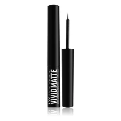 NYX Professional Makeup Vivid Matte tekuté oční linky s matným efektem odstín Black 4 ml