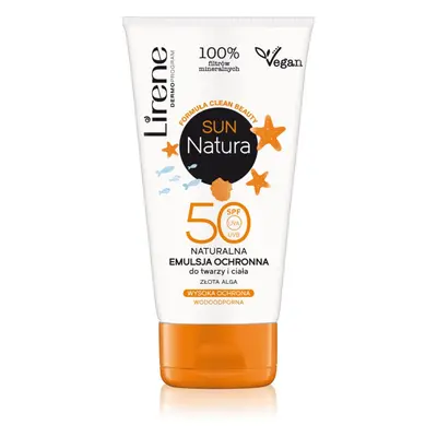 Lirene Sun Natura hydratační a ochranná emulze na obličej a tělo SPF 50 120 ml